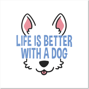 Life Is Better With A Dog Lover Funny Quote Pet Dogs Posters and Art